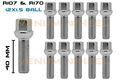 10pc Chrome 12x1 5 Ball Seat Extended Shank Lug Bolts 40mm For Mercedes Benz R170 Slk Slk280 Slk350 Slk55 Amg 