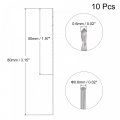 Uxcell 10 Pcs 0 6mm Mini Micro Twist Drill Bits High-speed Steel Straight Shank Extra Long Bit 80mm For Aluminum Alloy