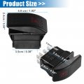 1 Pcs 5 Pins Generator Rocker Start Stop Switch Button Red Lens Fit For Rv Onan