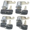 Bluemoona 2 Sets Zinc Alloy Drawer Lock Desk Wardrobe Furniture Cabinet Locker Showcase With Keys 16mm