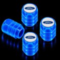Ford Thunderbird White Blue Glow In The Dark Tire Valve Caps Set Of 4 Durable Abs Plastic Stem For Car Suv And Truck Luwt Model