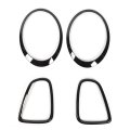 Headlight Grille Surround Trim Kit Taillight Covers Bezel Frame Guard Trim Replacement For Mini R56 R57 R58 R59 S Jcw