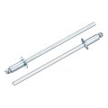 100 Pcs 3 32 In X 1 4 Round Head Blind Rivets Zinc Plated Carbon Steel Grip And Mandrel Cap Silver 