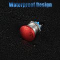 Uxcell 19 Mm Momentary Push Button Switch Metal Mushroom Head Round Start Ac Dc 12v-250v Red