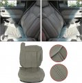 Kuafu Front Seat Cover Artificial Leather Compatible With 2000-2002 Chevrolet Chevy Tahoe Suburban 1500 2500 Light Pewter Gray