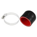 1 Pcs 30mm Length 38mm 50 Id Black Red Car Silicone Rubber Hose End Cap With Clamps Reinforced Blanking For Bypass Tube 