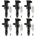 6 Ignition Coils With Iridium Spark Plugs For Jaguar 2003 2004 2005 2006 2007 2008 S-type X-type 3 0l 2 5l Uf435 5c1399 C1402 