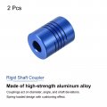 Uxcell 2pcs 8mm To Aluminum Alloy Shaft Coupling L25xd19 Flexible Coupler With Screws For Encoders And Motors Blue