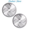 60t Carbide Tip Brush Cutter Blades 10 In Diameter 1 Bore Replacement For Wood And Shrubs 2 Set