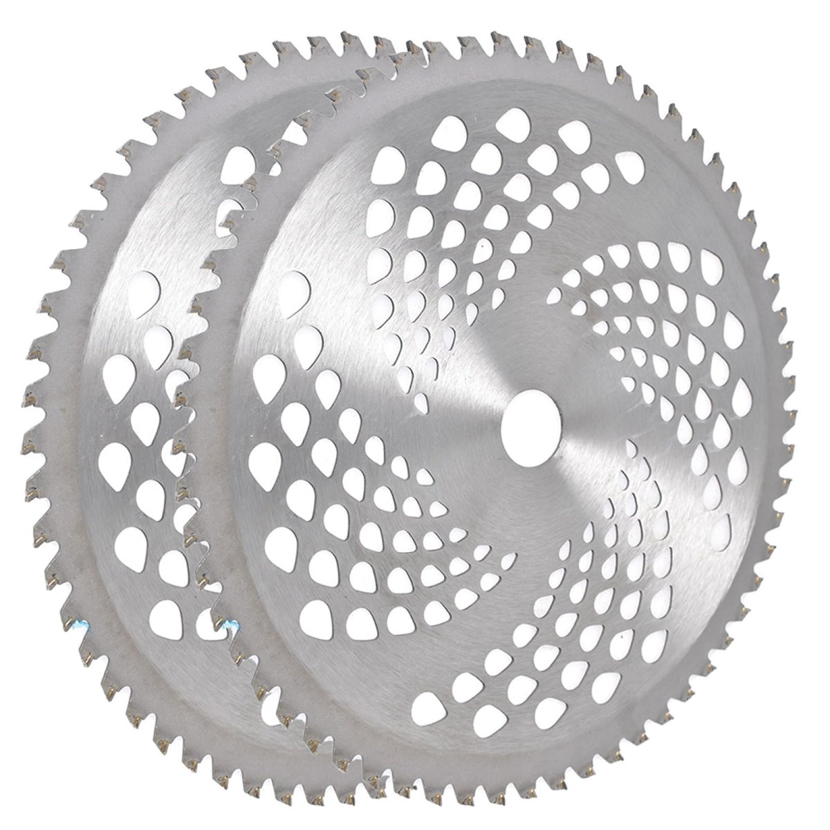 60t Carbide Tip Brush Cutter Blades 10 In Diameter 1 Bore Replacement For Wood And Shrubs 2 Set