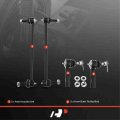 A-premium Set Of 4 Front Sway Bar Link Outer Tie Rod End Compatible With Chevrolet Equinox 2005-2009 Pontiac Torrent 2006-2009