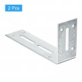 Uxcell Adjustable L Corner Braces 2pcs 180 X 90 50mm Stainless Steel Code Degree Slotted Angle Brace Bracket For Furniture