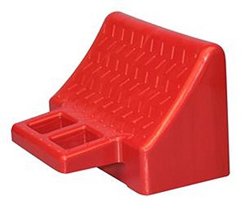 Rv Trailer Stackers Wheel Chock A10-0922 Red Plastic Single With Attached Handle And Rugged Tread Design