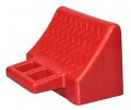 Rv Trailer Stackers Wheel Chock A10-0922 Red Plastic Single With Attached Handle And Rugged Tread Design 