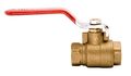 1 4 Npt Brass Ball Valve Full Port 600wog W Red Handle 