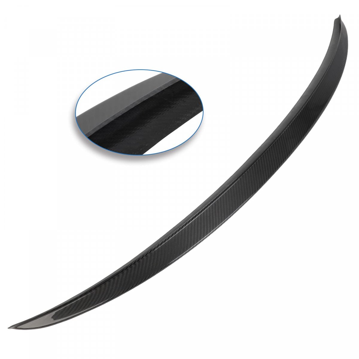 1pc Carbon Fiber Spoiler Wing Compatible For 2010-2016 Hyundai Genesis Coupe Glossy Black Rear Trunk Tail
