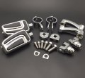 Smt-chrome Adjustable Highway Peg Mounting Kit Airflow Footrest Compatible With V-star Roadstar Suzuki Boulevard Equipped 1