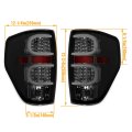 Hecasa Pair Led Tail Lights For 2009-2014d F150 Tube Bar Lamp Rear Brake Turn Signal Smoke Lens Replacement For Fo2818143