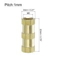 Knurled Insert Nuts 15pcs M6 X 20mm L 8mm Od Thread Printing Brass Female Threadeds Heat Set Insert Embedment