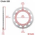 Caltric O-ring Drive Chain And Sprockets Kit Compatible With Yamaha Yz100 1982 1983 Yz125 1984 1985