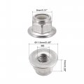 Uxcell M5 Nylon Insert Hex Lock Nuts With Flange 304 Stainless Steel Plain Finish 15pcs