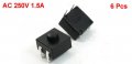 Uxcell 6pcs 4 Pin Terminals Latching Push Button Switch For Flashlight