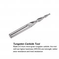 Uxcell Tapered Ball Nose End Mill Uncoated Solid Carbide 2 Flute Spiral Milling Cutter 1mm Radius 2mm Diameter 6mm Shank 60mm