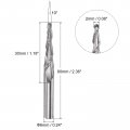Uxcell Tapered Ball Nose End Mill Uncoated Solid Carbide 2 Flute Spiral Milling Cutter 1mm Radius 2mm Diameter 6mm Shank 60mm