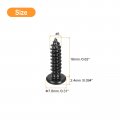 Uxcell 8 X 5 Phillips Pan Head Self-tapping Screw 50pcs 304 Stainless Steel Round Wood Full Thread Black