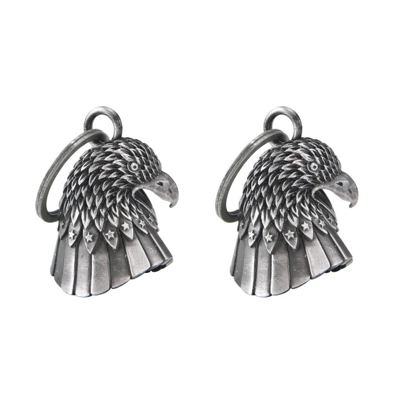 A 2packa Motorcycle Bells For Biker Guardian Riding With Hanger Motorcycle Accessory Or Keychain Good Luck Eagle Head