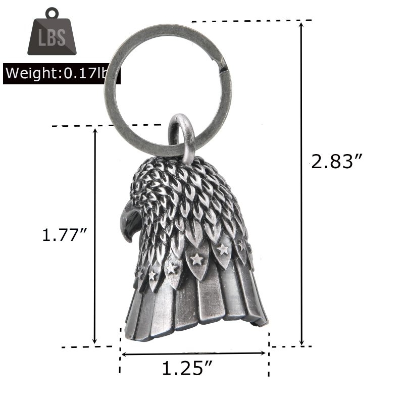 A 2packa Motorcycle Bells For Biker Guardian Riding With Hanger Motorcycle Accessory Or Keychain Good Luck Eagle Head