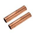 Copper Round Tube 23mm Od 1mm Wall Thickness 100mm Length Straight Pipe Tubing 2 Pcs 