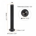 Uxcell M6x45mm Hex Socket Button Head Cap Bolts Screws Alloy Steel 25pcs