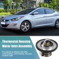 X Autohaux 21200-ed000 25500-2a050 Engine Coolant Thermostat Housing Assembly For Hyundai Accent Kona Elantra Veloster Tucson
