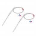 2 Pieces K Type Thermocouple Sensor 0 To 400 Degrees Celsius 100 X 5 Mm Probe 1m Length 1 25 4s Fork Terminal Metal Temperature 