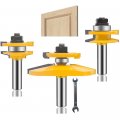 3 Piece 1 2 In Shank Router Bit Set For Cabinet Door Ogee Rail And Stile Woodworking Carbide Cutter Mdf Solid Wood Model 