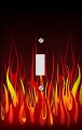Hot Red Flames Switchplate Switch Plate Cover 