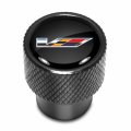 Ipick Image For Cadillac V Logo In Black On Aluminum Tire Valve Stem Caps