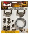 Hangz 12103 Professional Flat Mount Picture Hanging Kit 10lb-30lb 