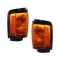 Pair Park Clearance Lights For 1984 1986 Toyota Pickup Driver And Passenger Side Amber Lens With Black Trim Plx-m0-ty423-b00dl 