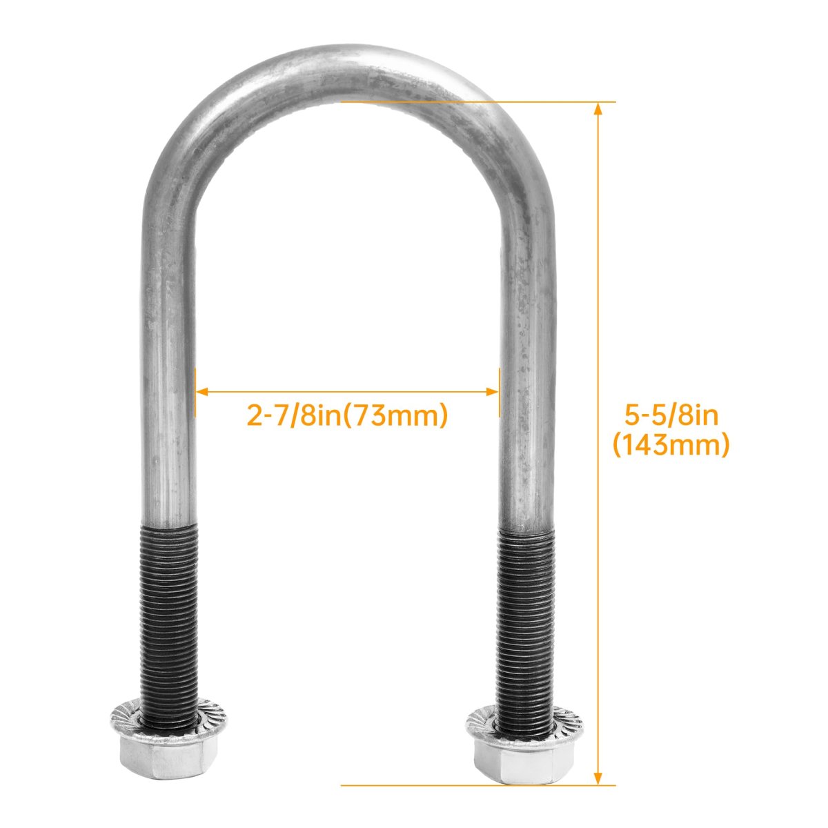 Hecasa Trailer U-bolt For Round Axle 2-7 8 In X 5-5 Suspension U-bolts