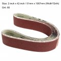 Uxcell 2-inch X 42-inch Aluminum Oxide Sanding Belt 80 Grits Sandpaper Lapped Joint For Sander 6pcs
