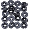 20pcs Engine Cover And Wheel Apron Push Nut For Tesla Model 3 Y Replaces 1110713-99-c 6mm Stud 18mm Flange Diameter White Nylon 