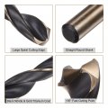 Uxcell 2pcs Jobber Drill Bits 12mm 0 472 Black Nitride Gold Titanium Coated M2 High Speed Steel Hss Twist For Stainless