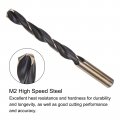 Uxcell 2pcs Jobber Drill Bits 12mm 0 472 Black Nitride Gold Titanium Coated M2 High Speed Steel Hss Twist For Stainless