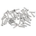 M3-0 5 X 14mm 100pcs Flat Round Head Screws 304 Stainless Steel Phillips Drive Machine Hardware Fastener For Furniture 