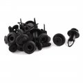 15 Pcs 11mm Hole Black Plastic Rivets For Car Auto 