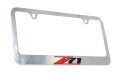 Chevrolet Z71 License Plate Frame Holder 2 Hole Brass Chrome Wide 