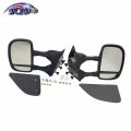 Tom Towing Mirror Manual Textured Black Pair Set For 1999-2010 Ford F-250 F-350 Super Duty Fo1321226 Fo1320226