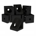 8020 4332 15 Series 2 Hole Aluminum Inside Corner Gusset L Bracket For 80 20 Extruded Extrusion Heavy Duty Angle 10 Black 